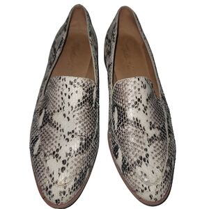 Madewell The Frances Leather Loafer in Stamped Snake Classic Look Size 7 1/2